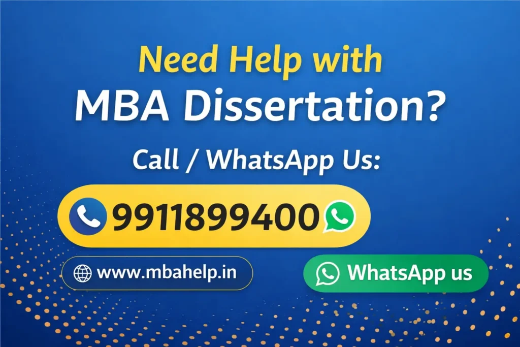 Contact for UPES MBA Dissertation and Synopsis Writing Services