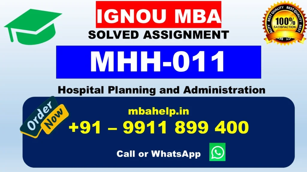 IGNOU MBAHCHM Solved Assignment