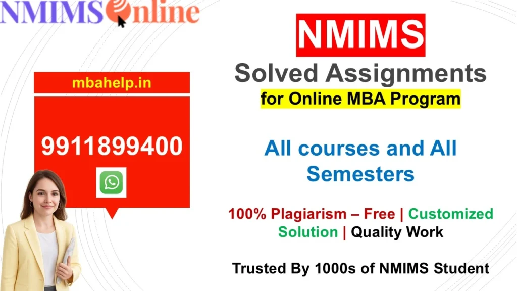 nmims solved Assignment for online mba distance program 2025 all courses