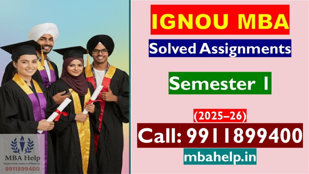 IGNOU MBA Solved Assignments Semester 1 (2025–26)