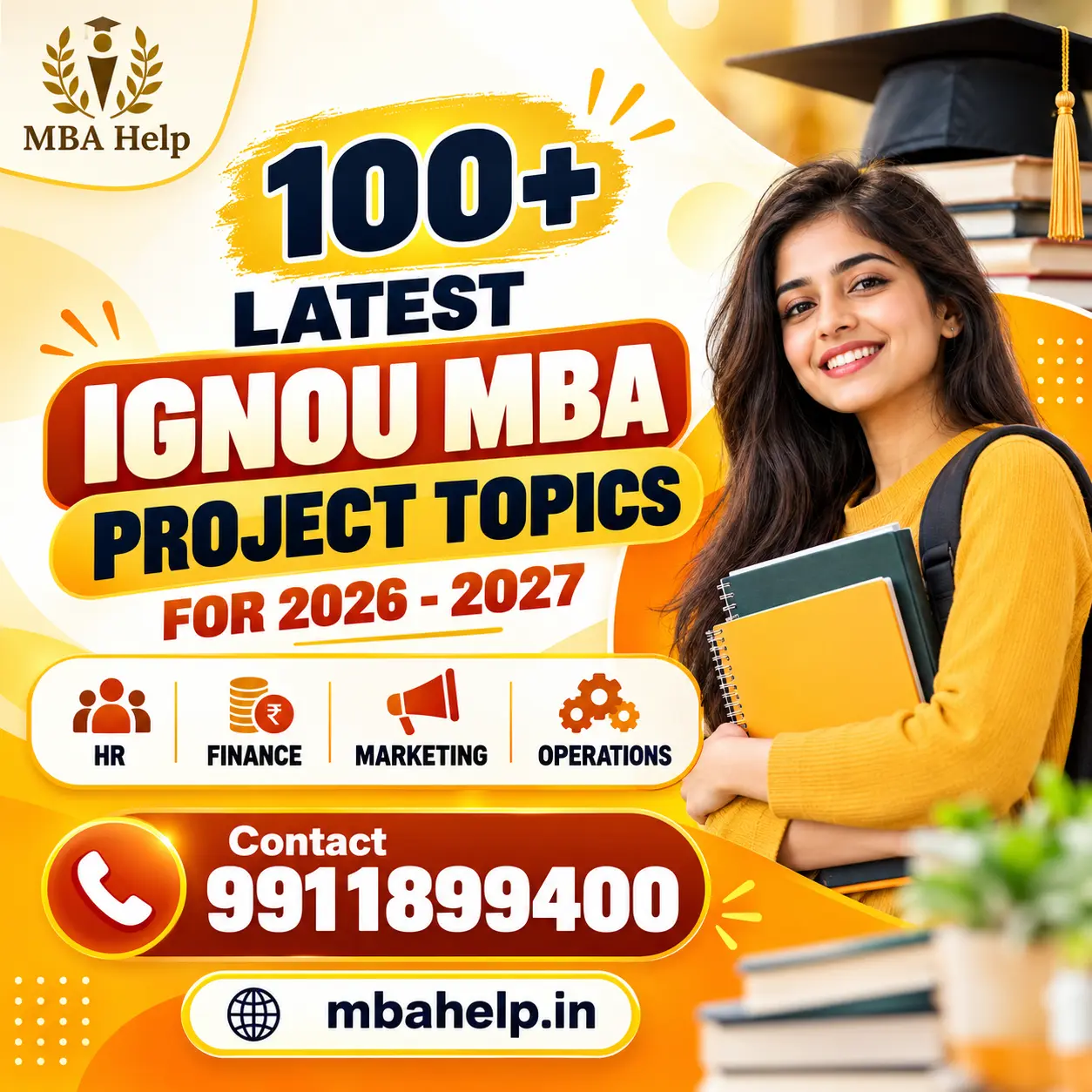 IGNOU MBA project topics list (MMPP-001) for 2026-2027