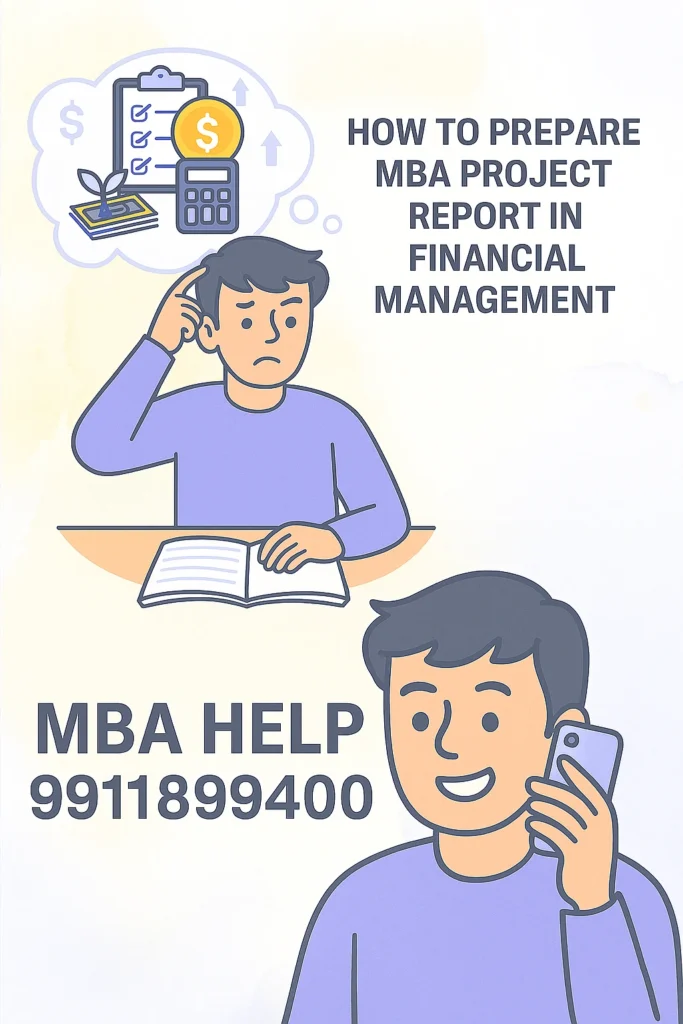 how to prepare ignou mba finance project