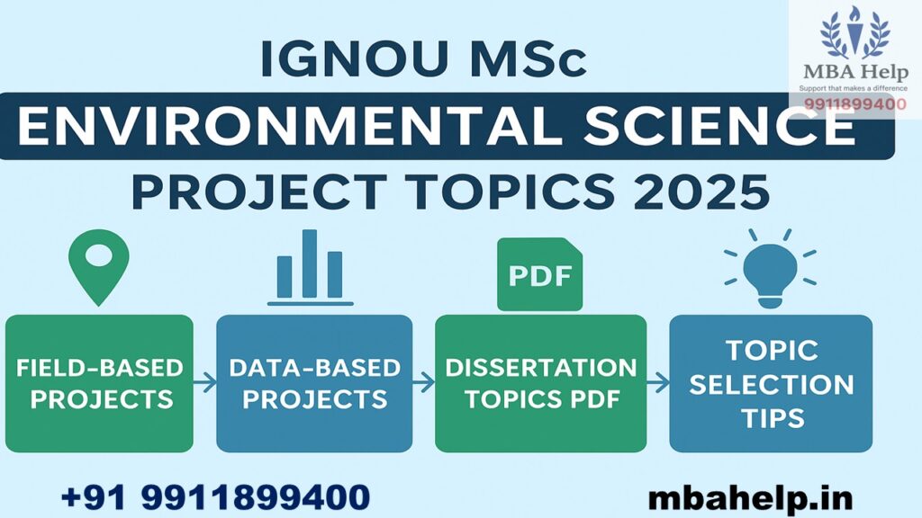 IGNOU MSc Environmental Science Project Topics 2026