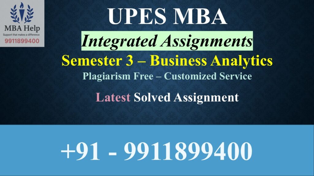 UPES MBA Operations Management Semester 3 Solved Assignment