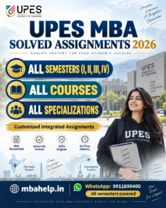 UPES MBA SOLVED ASSIGNMENTS