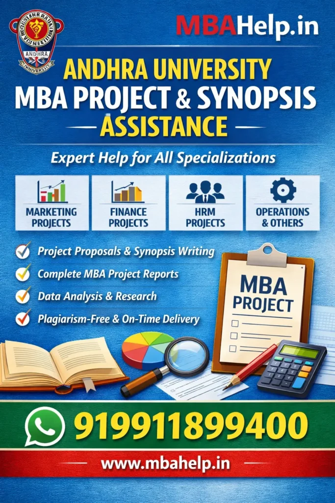 Andhra University MBA Project and Synopsis