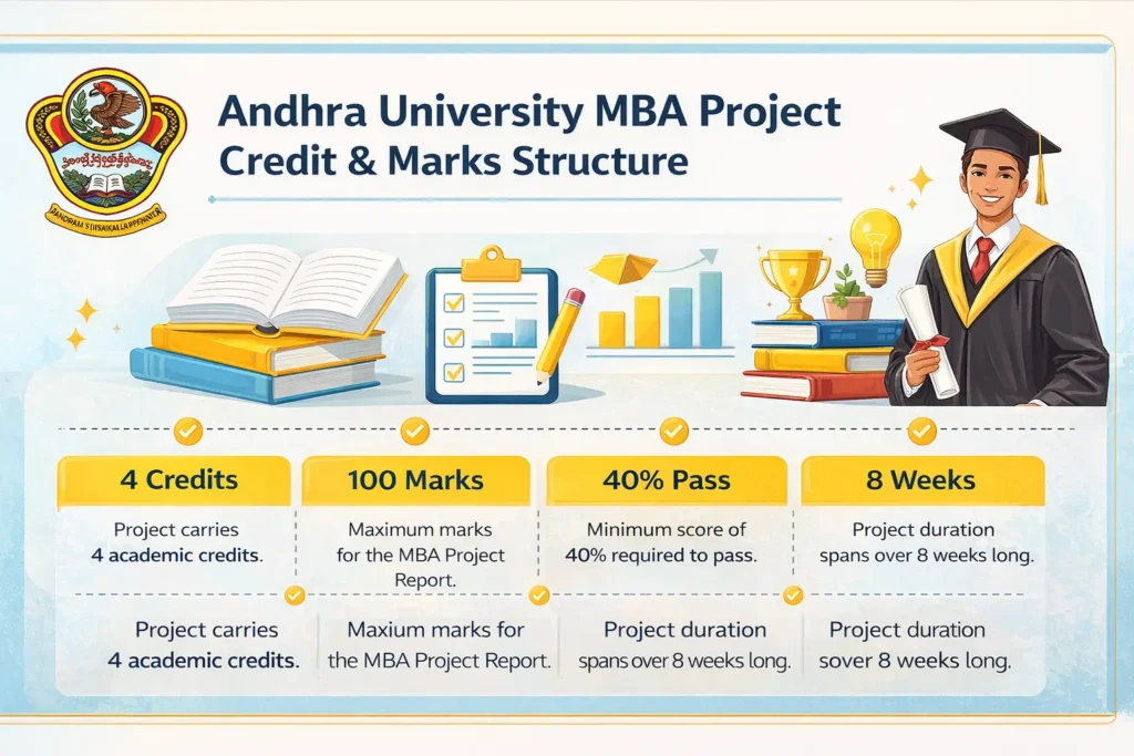 Andhra university mba project marks and structure
