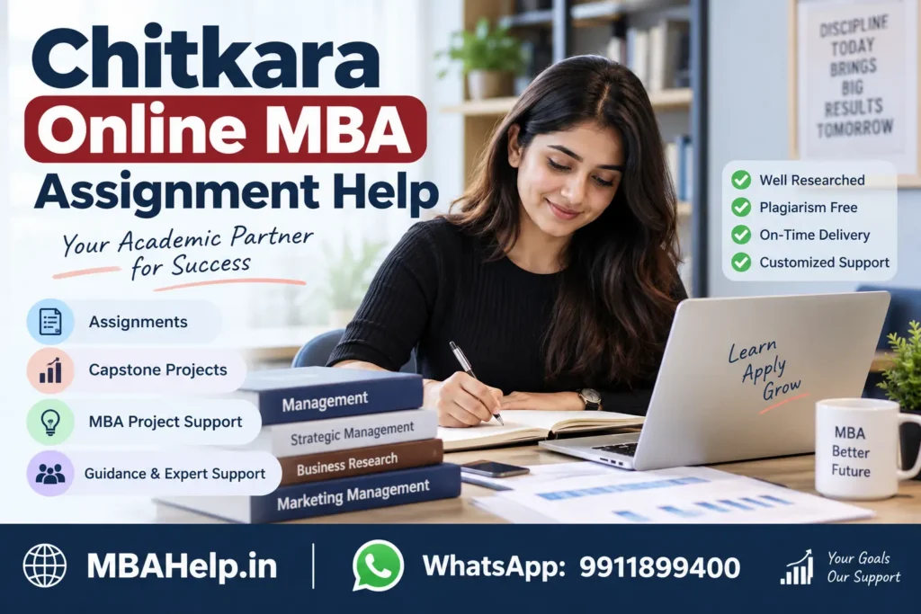 Chitkara Online MBA Assignment Help