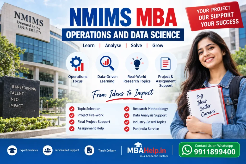 NMIMS Operations and Data Science Project & Assignment Support 2026 for MBA Program