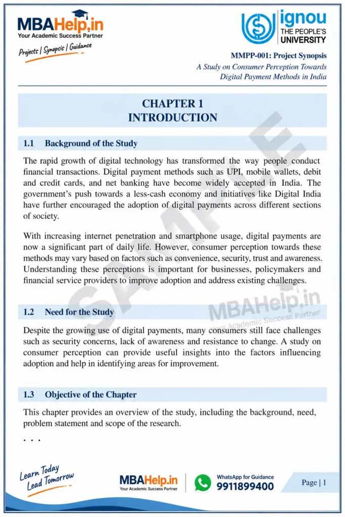 ignou-project-sample-introduction