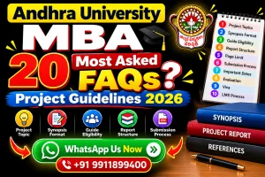 Andhra University MBA project guidelines