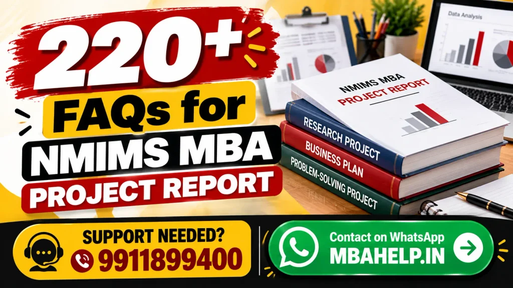 NMIMS MBA Project 2026 – 220+ FAQs on project report guidelines, format and submission